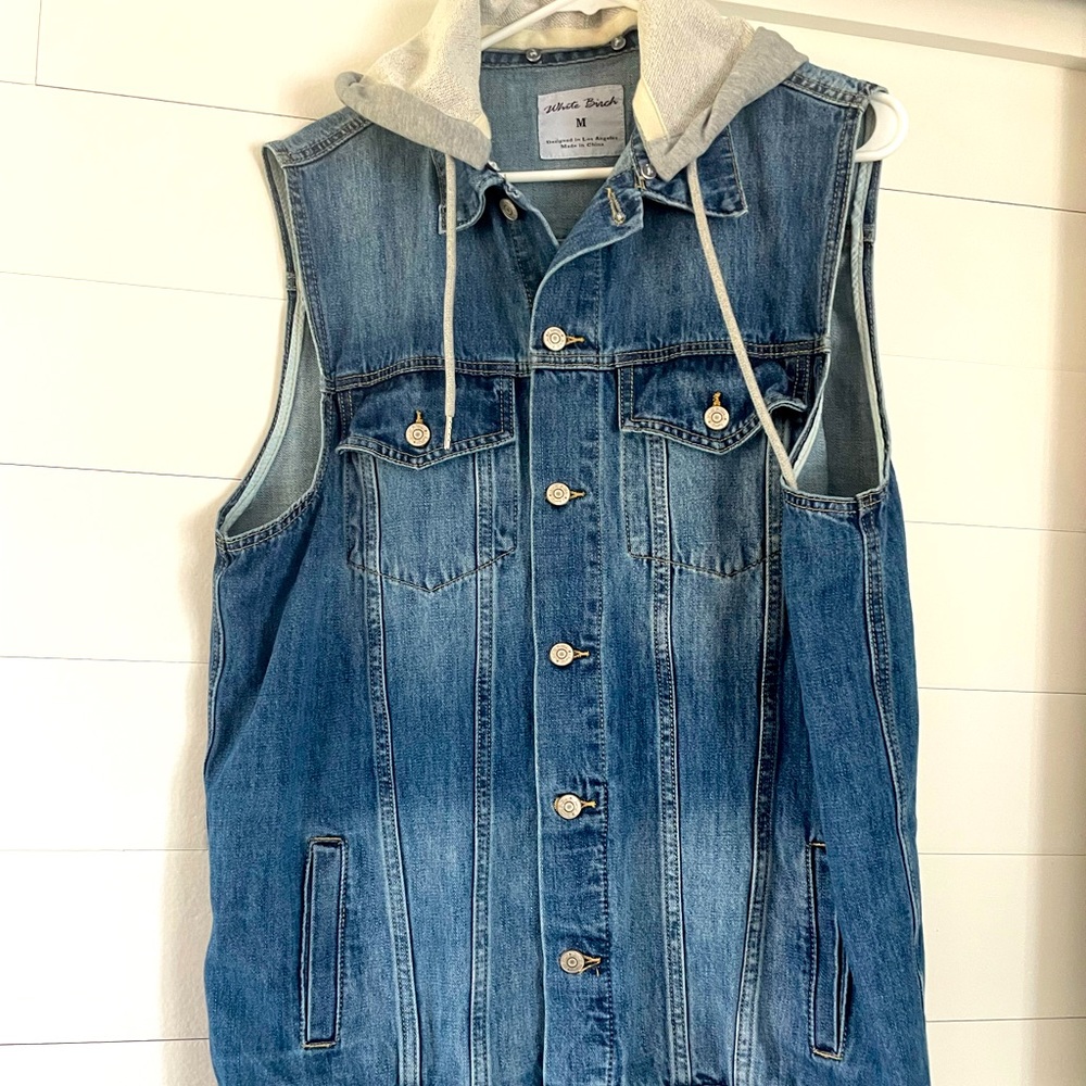 White Birch denim vest